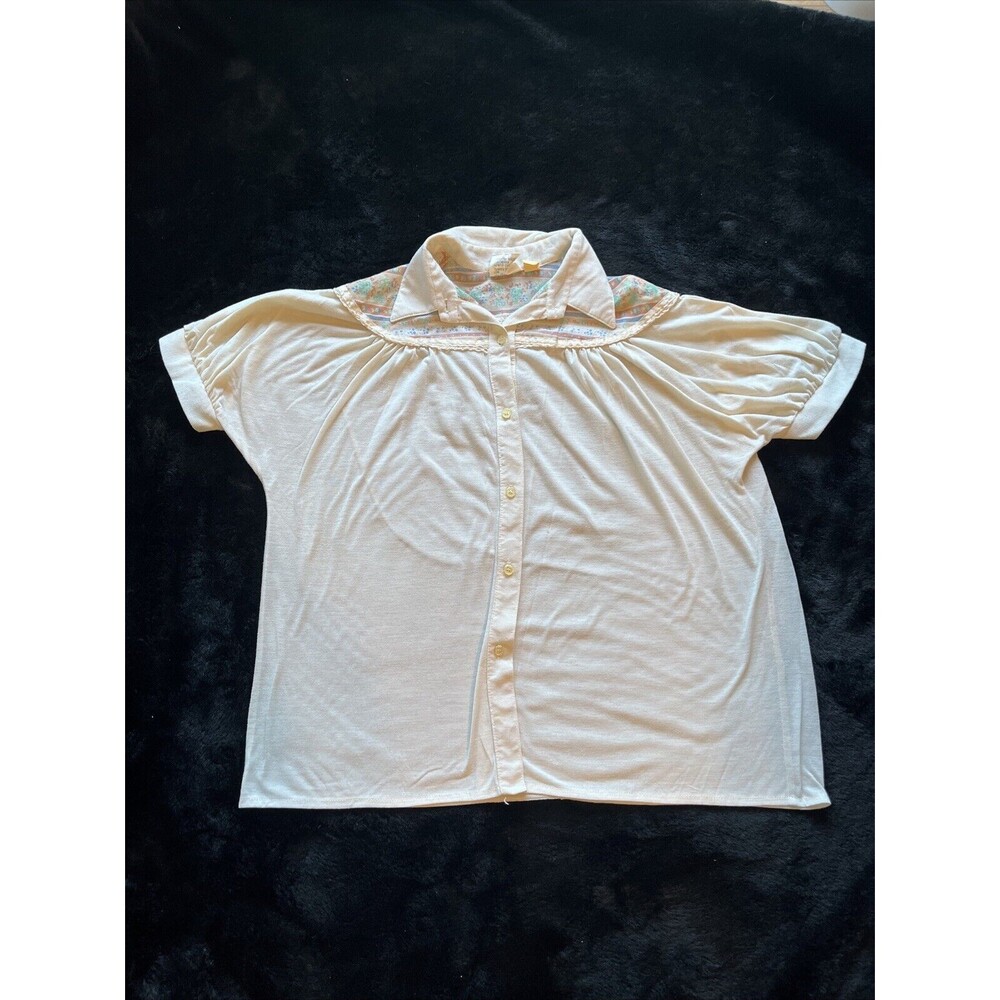 Vintage Fritzi Cream Color Floral Design. See Description For Measurements.
